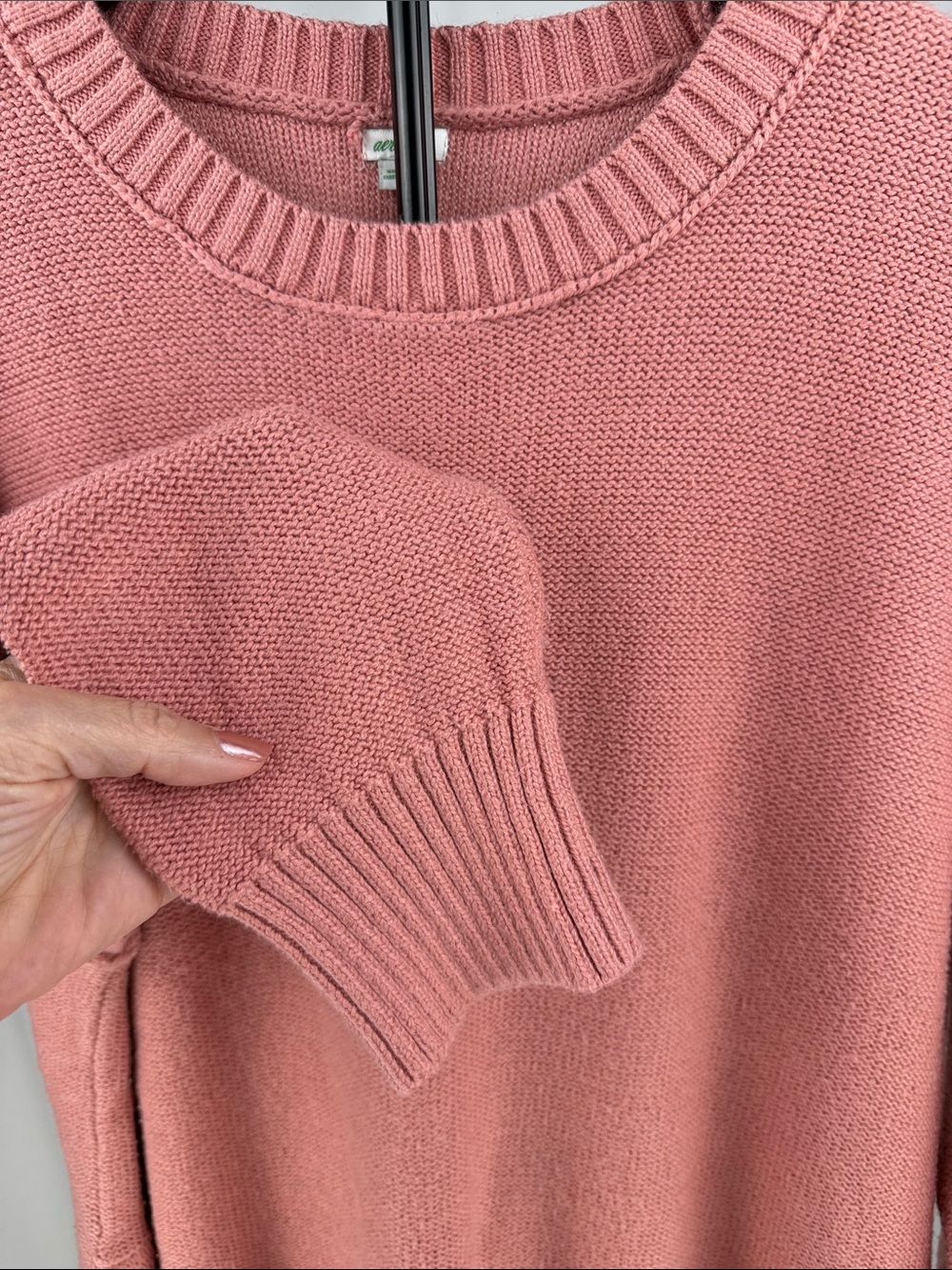 Aerie Dusty Rose Pink Oversized Crewneck Sweater M - Picture 4 of 9
